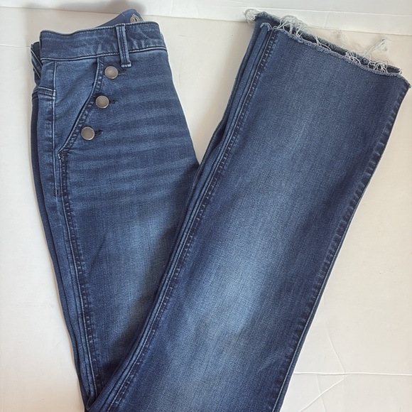 Democracy “Ab-Solution” Skyrise Flare trouser style blue jean dark wash - Picture 12 of 16